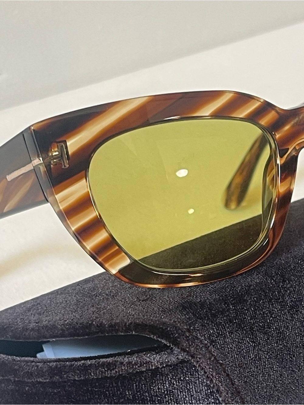 NIB TOM FORD ATHENA TF 1190 53E CAT EYE STRIPED TORTOISESHELL LUXURY SUNGLASSES - Picture 12 of 17